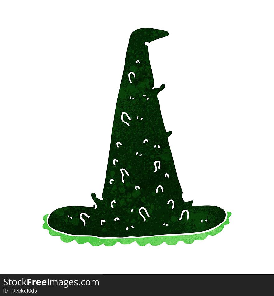 cartoon spooky witch hat