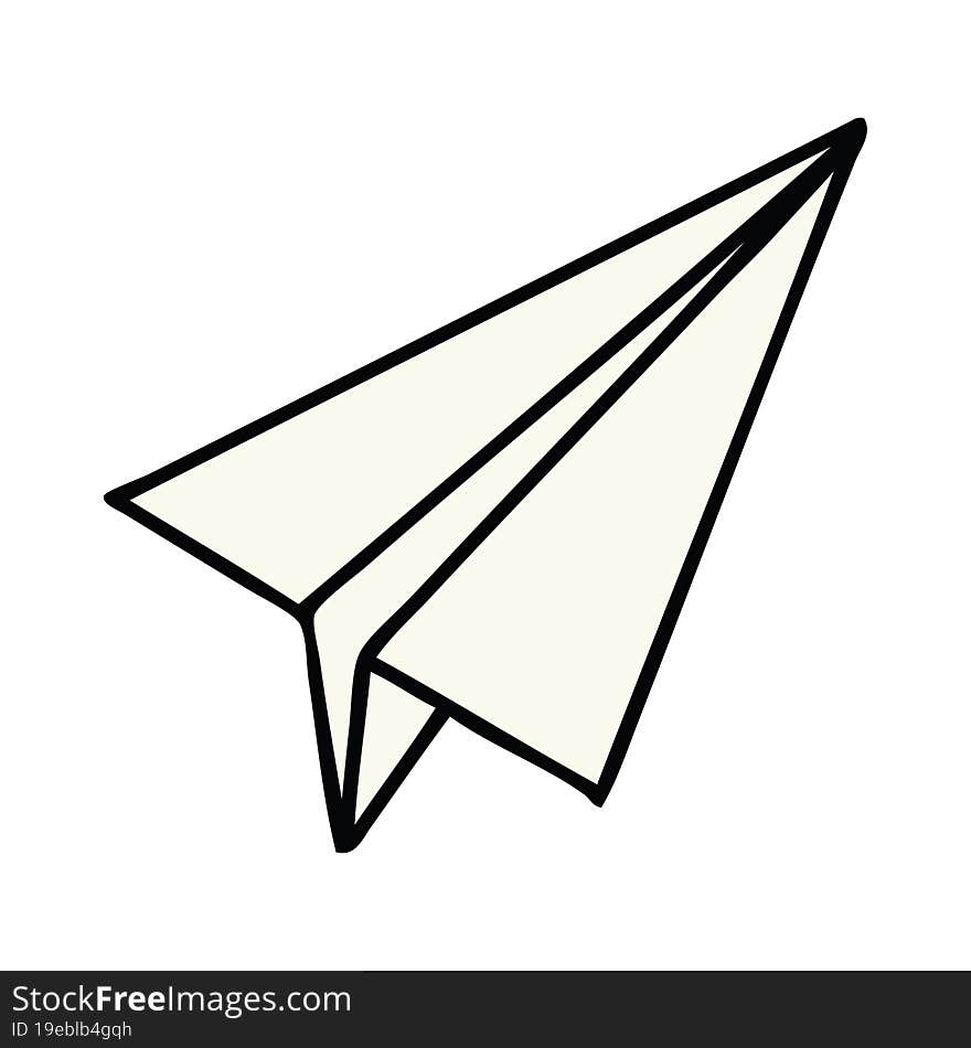 Cute Cartoon Paper Plane