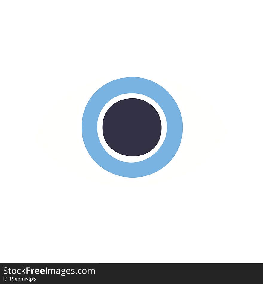 flat color retro cartoon of a eye. flat color retro cartoon of a eye