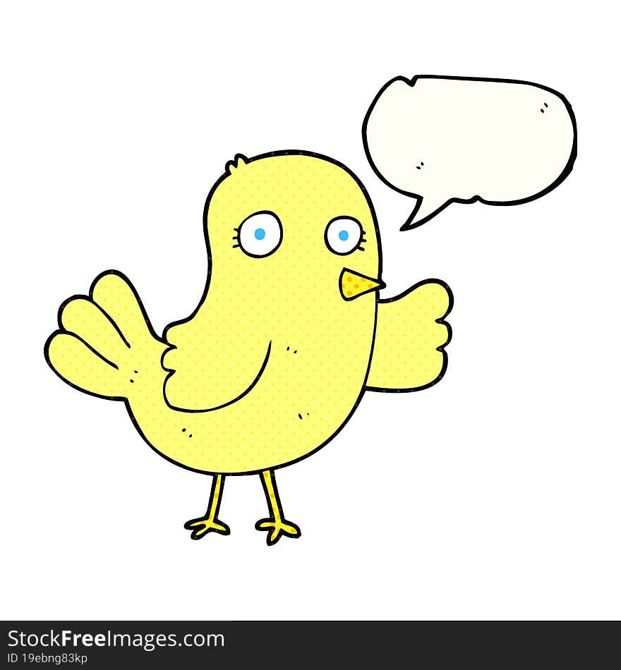 Comic Book Speech Bubble Cartoon Bird