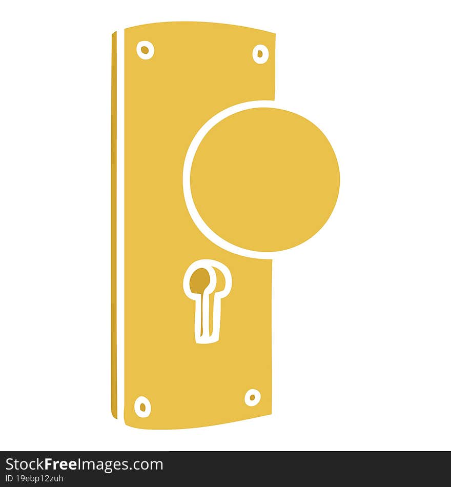 cartoon doodle of a door handle