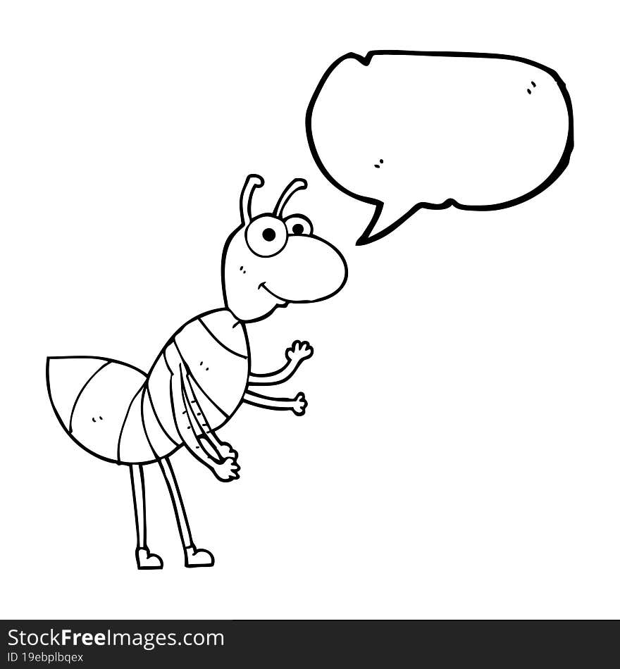 Speech Bubble Cartoon Ant