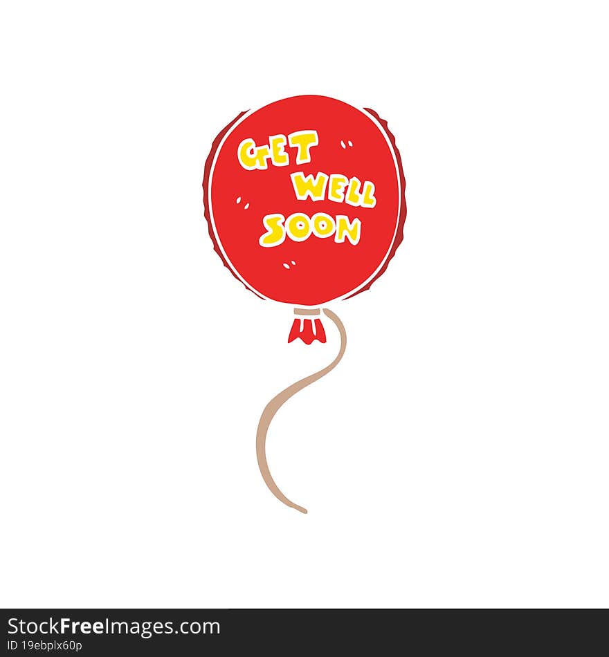 cartoon doodle get well soon balloon