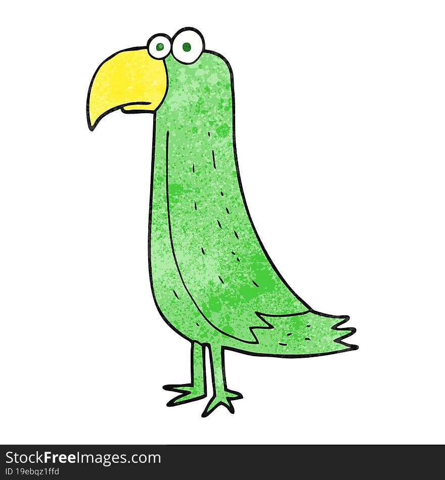 textured cartoon parrot