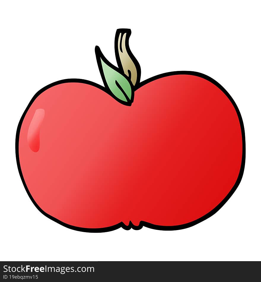 cartoon doodle juicy apple