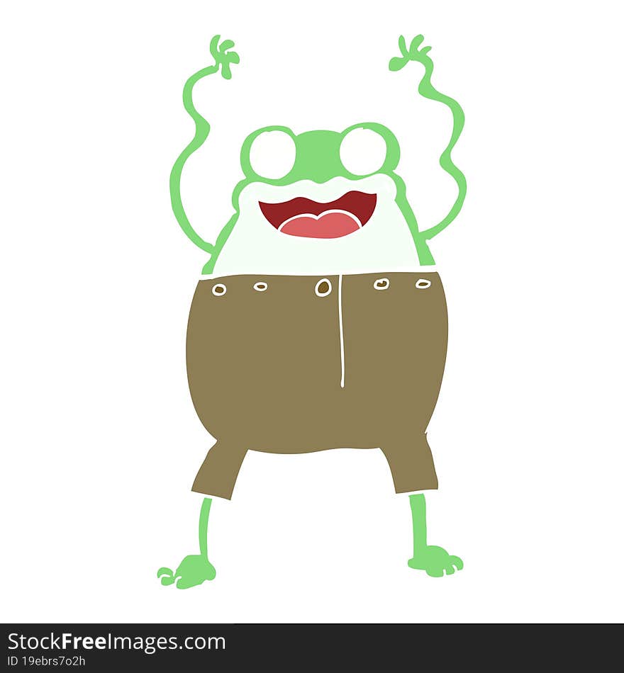 cartoon doodle frog