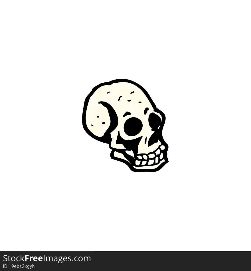 cartoon spooky skull