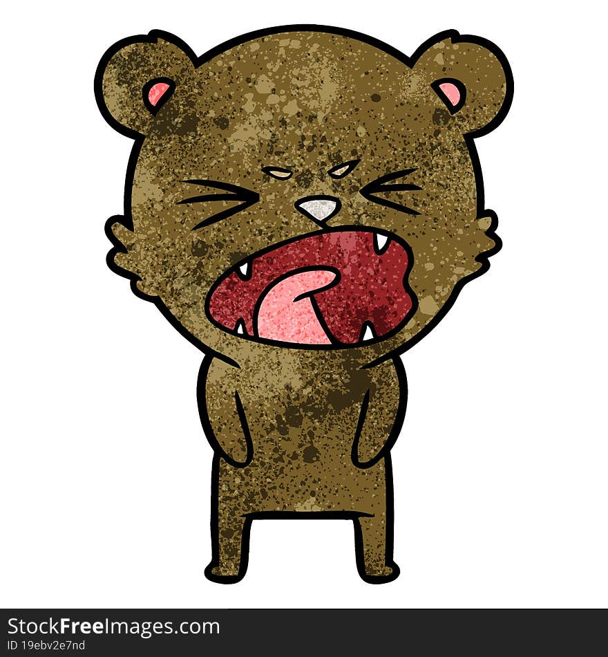 angry cartoon bear. angry cartoon bear