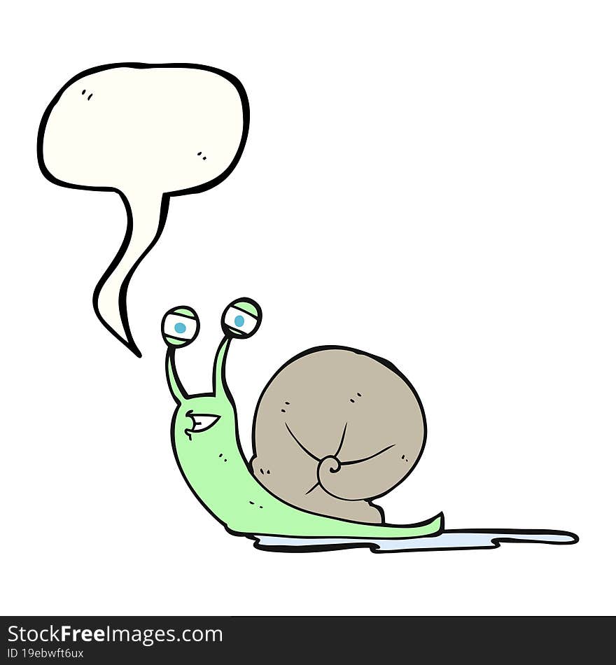 speech bubble cartoon snail