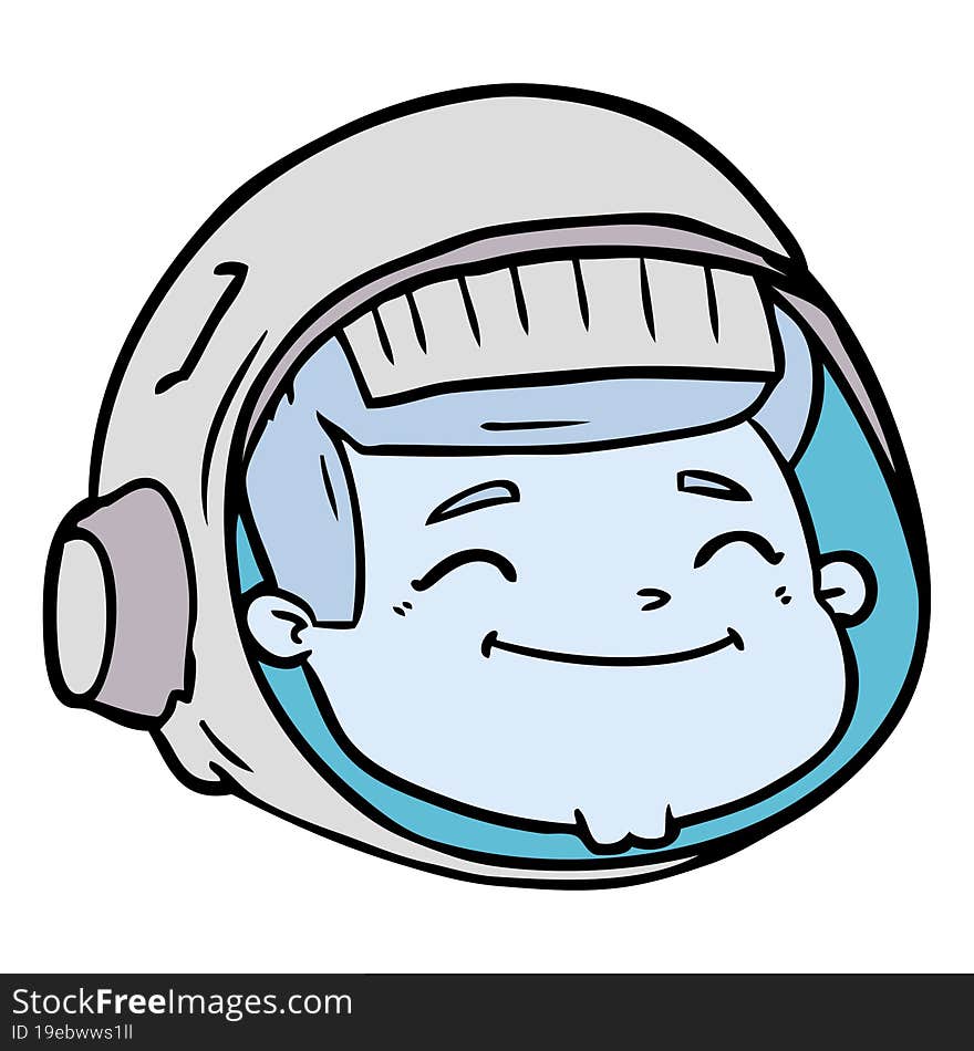 cartoon astronaut face. cartoon astronaut face