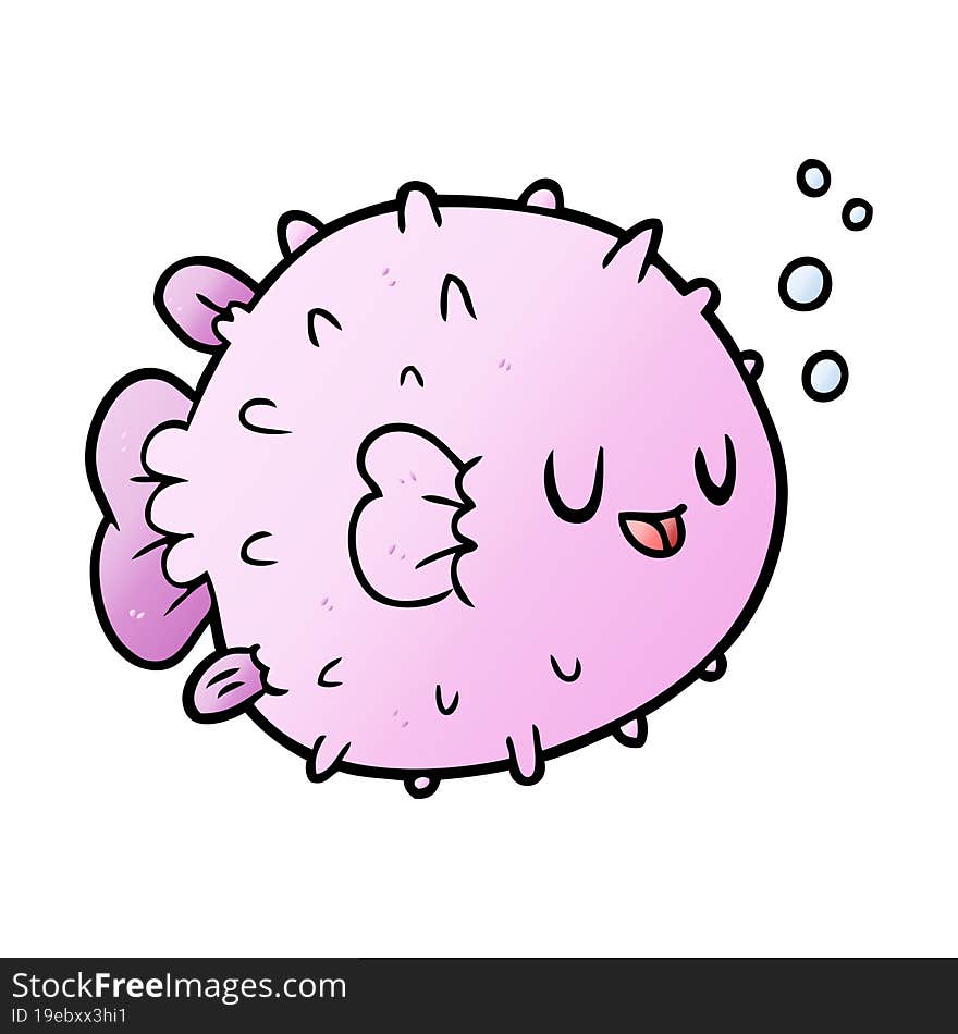 cartoon blowfish. cartoon blowfish