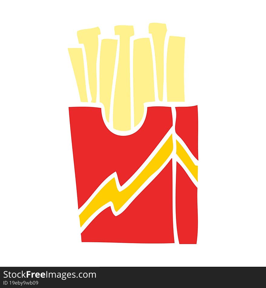 Cartoon Doodle Fast Food Fries