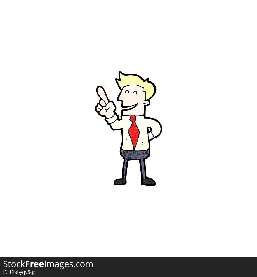 Cartoon Businessman With Idea