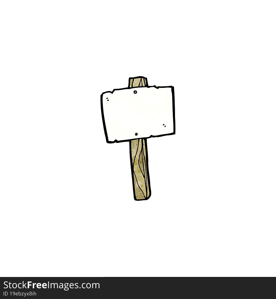 blank signpost cartoon