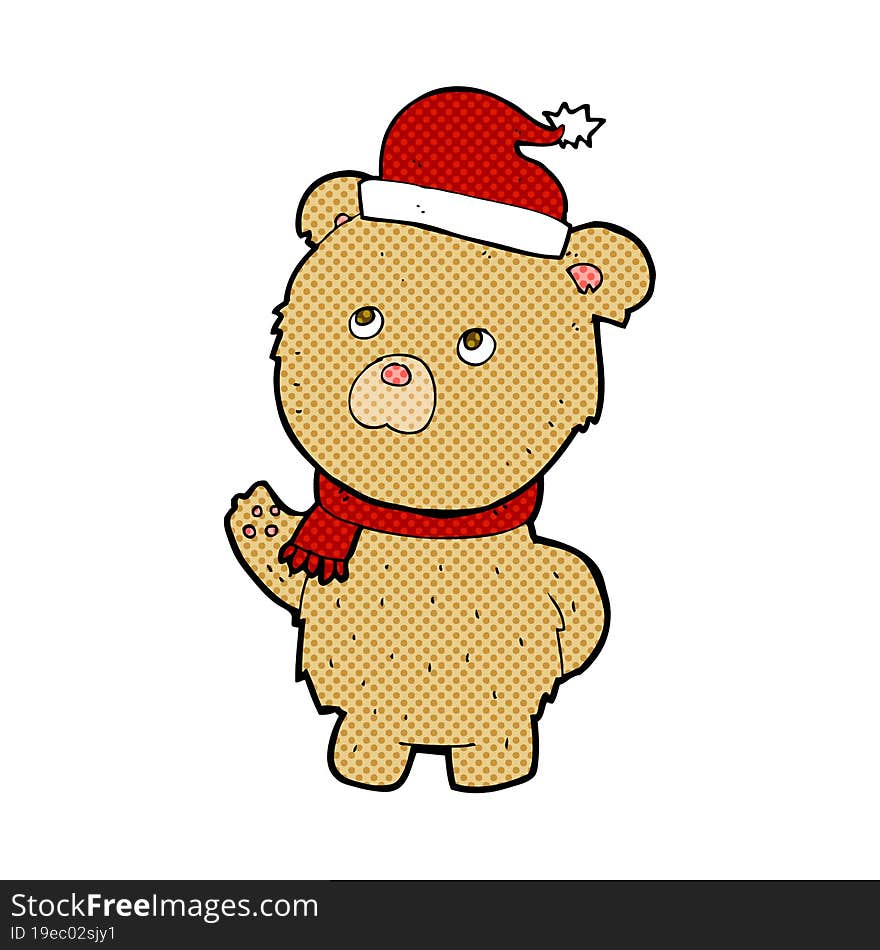 Cartoon Christmas Teddy Bear