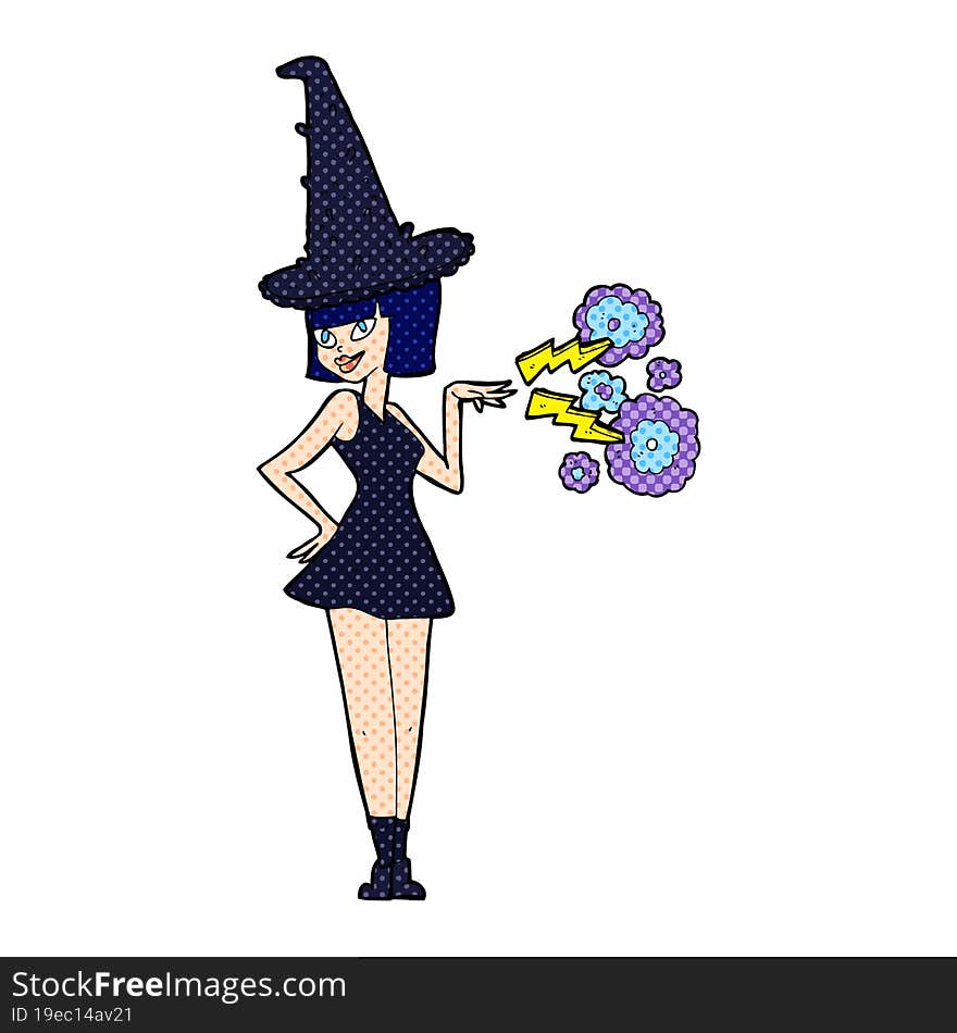 cartoon halloween witch