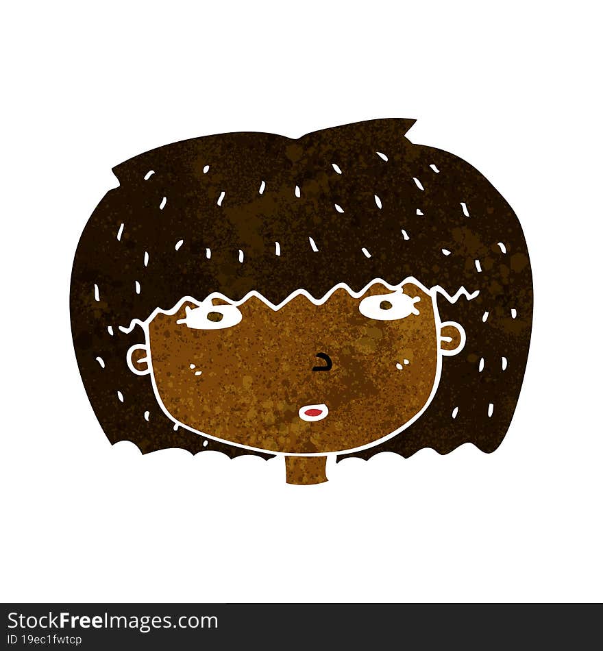 cartoon female face