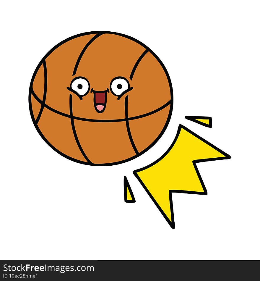 cute cartoon basketball