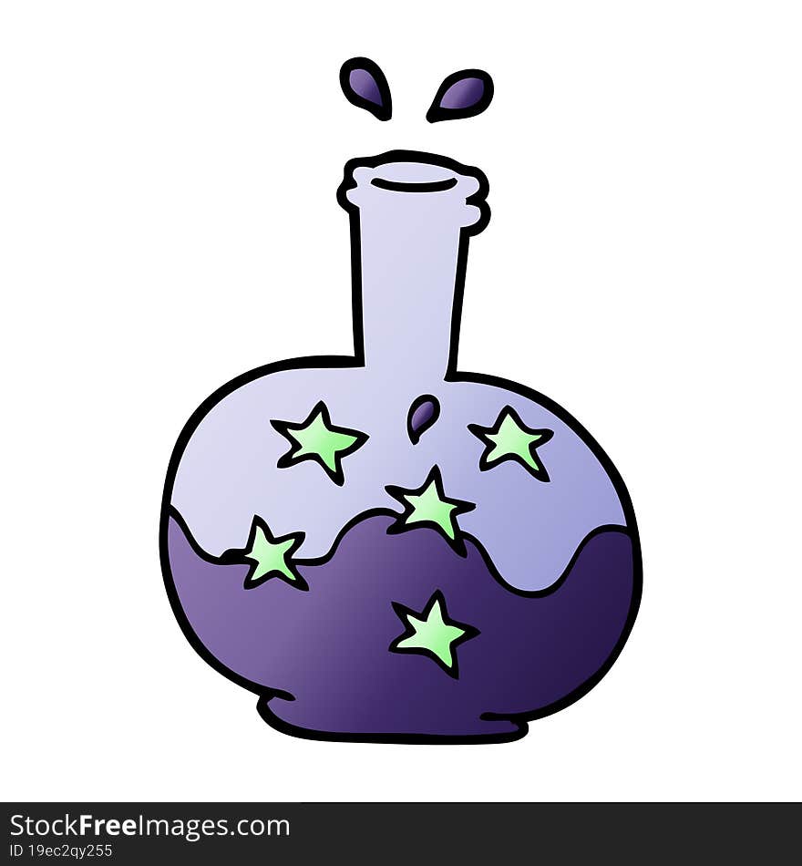 cartoon doodle magic potion