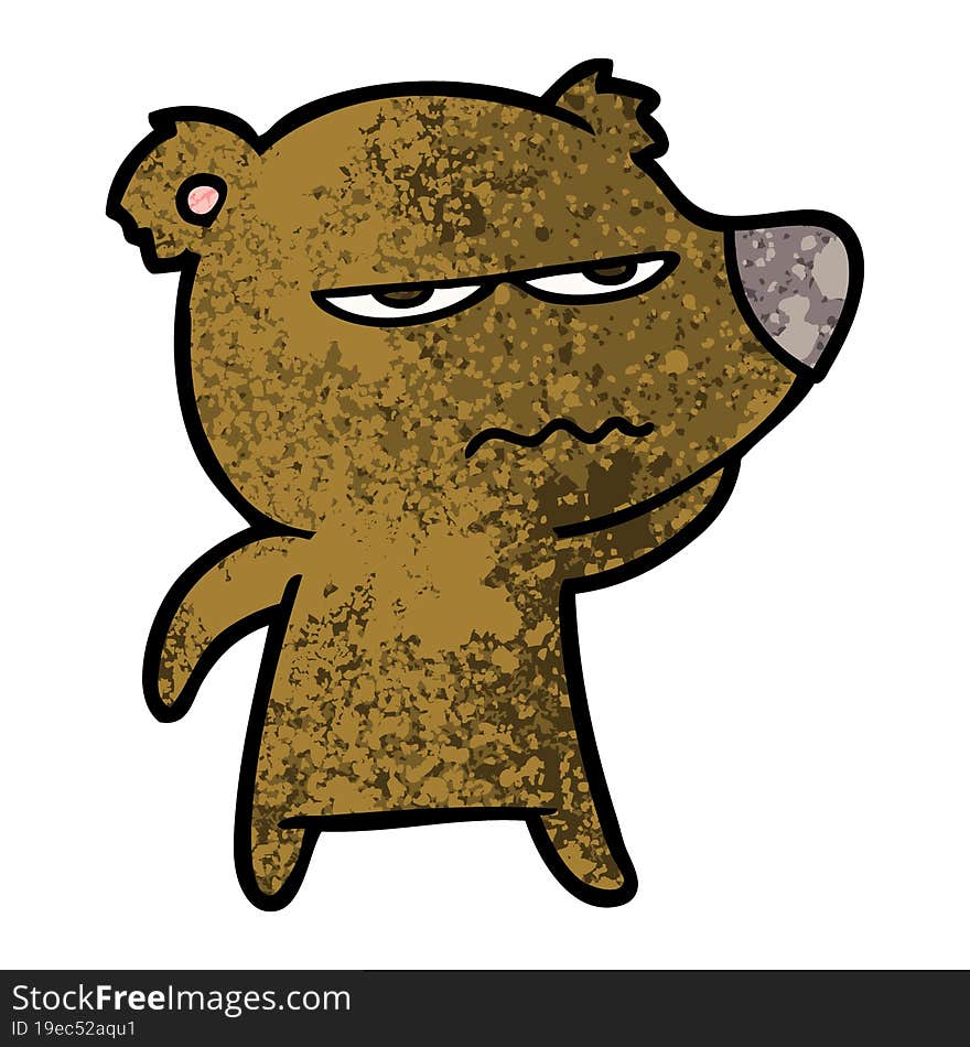 angry bear cartoon. angry bear cartoon