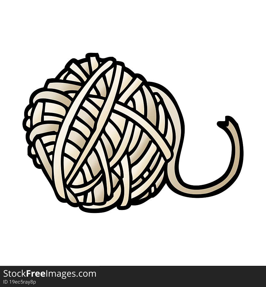 vector gradient illustration cartoon ball of string