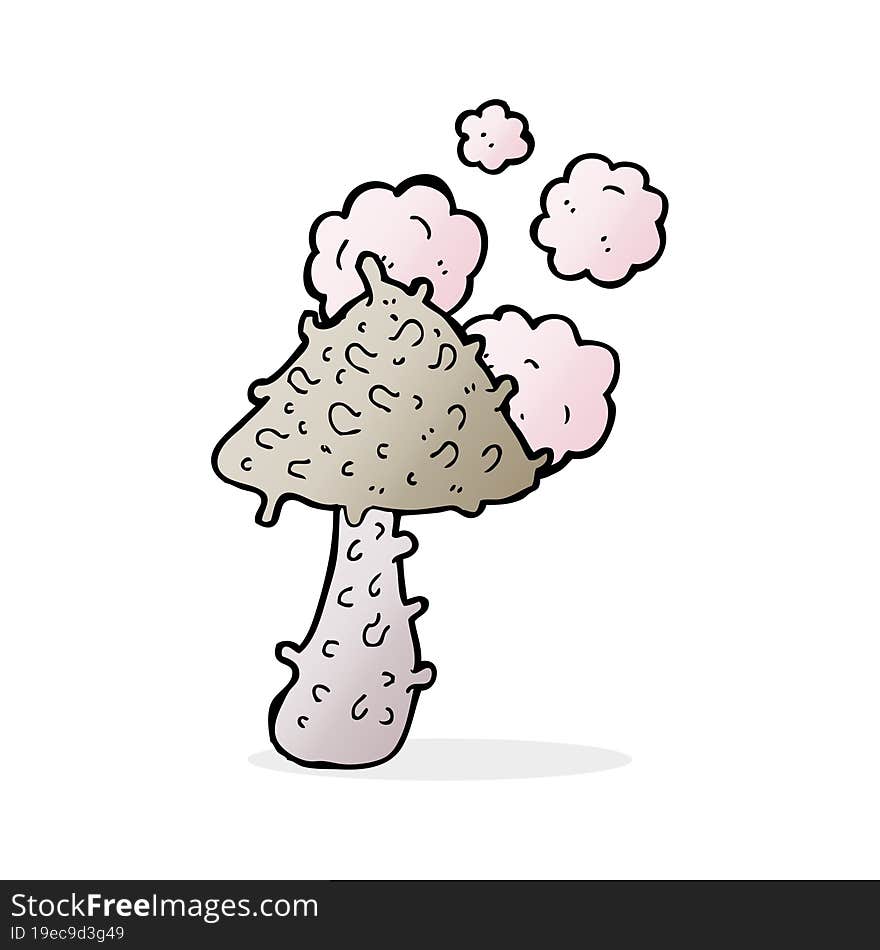 cartoon weird mushroom