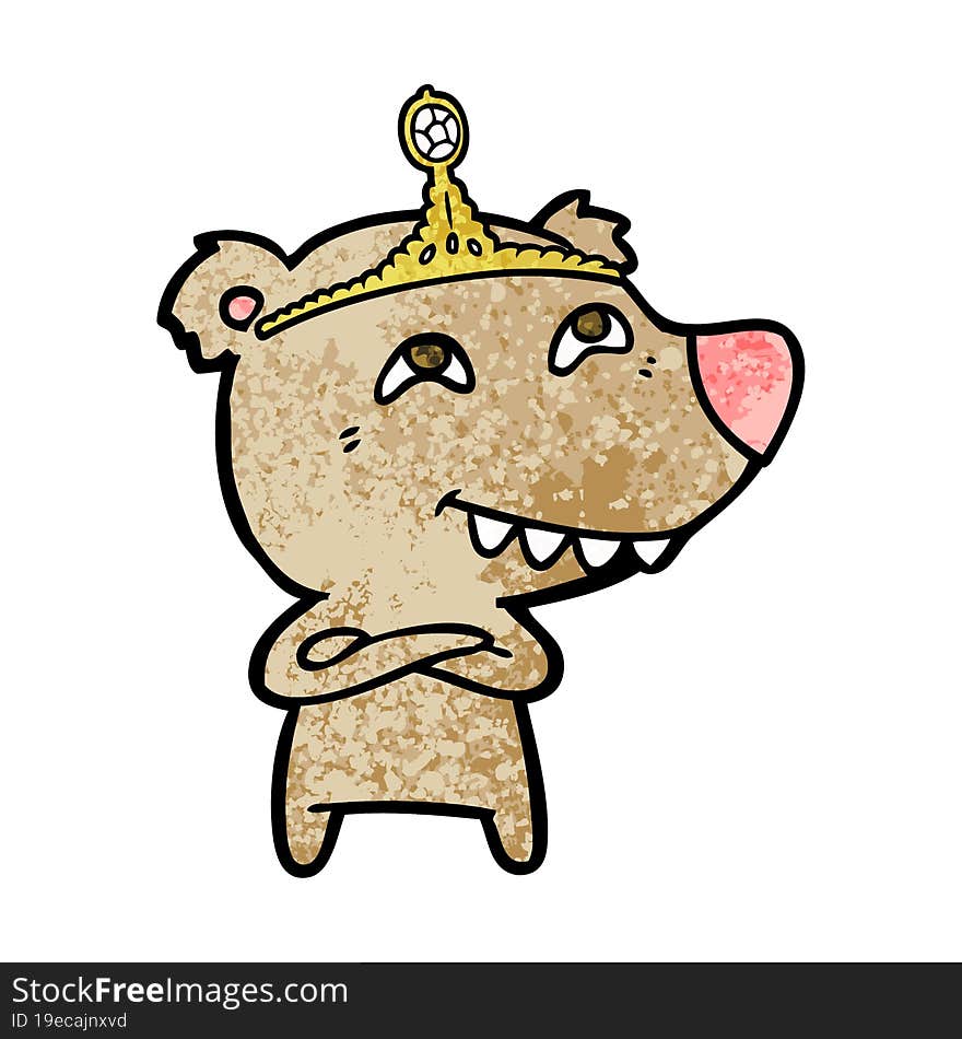 cartoon bear showing teeth. cartoon bear showing teeth