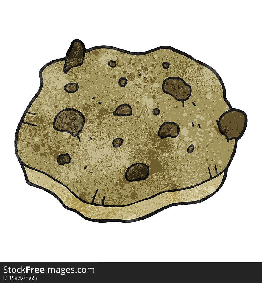 textured cartoon chocolate chip cookie