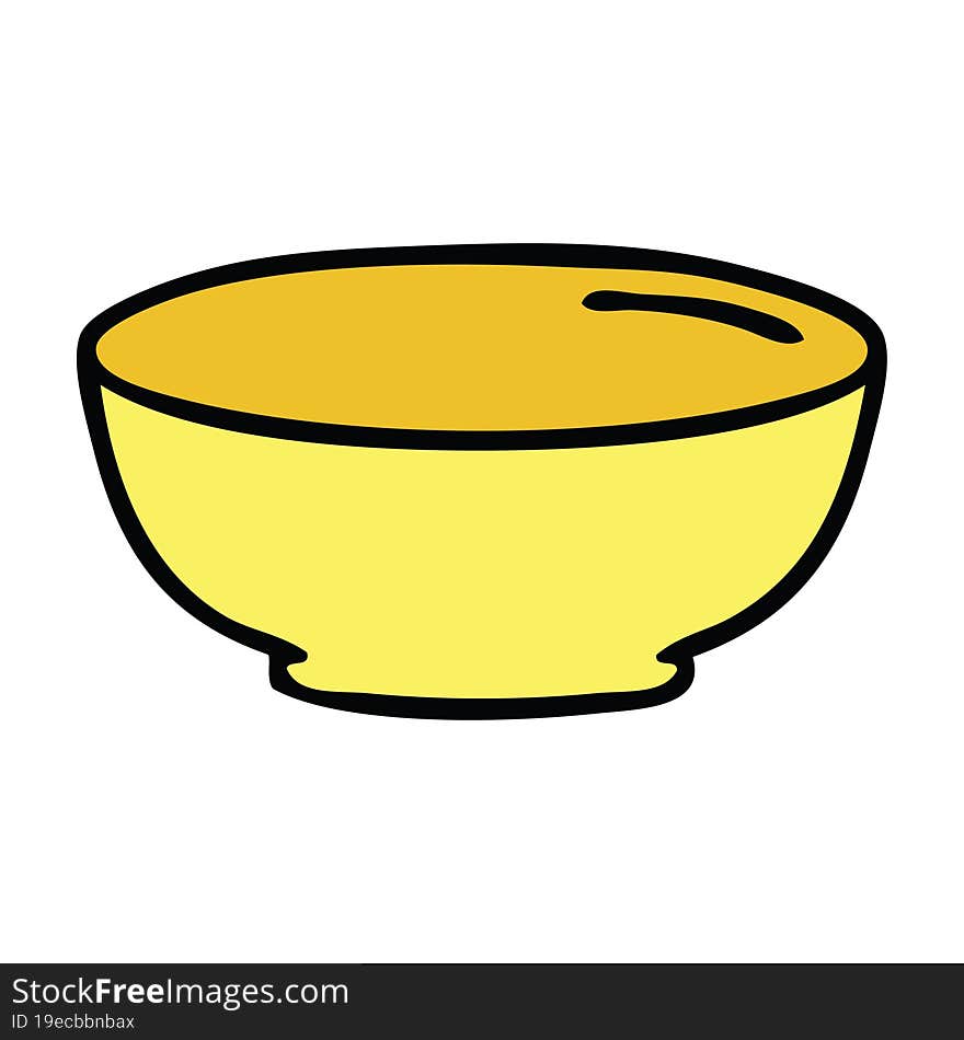 Quirky Hand Drawn Cartoon Bowl