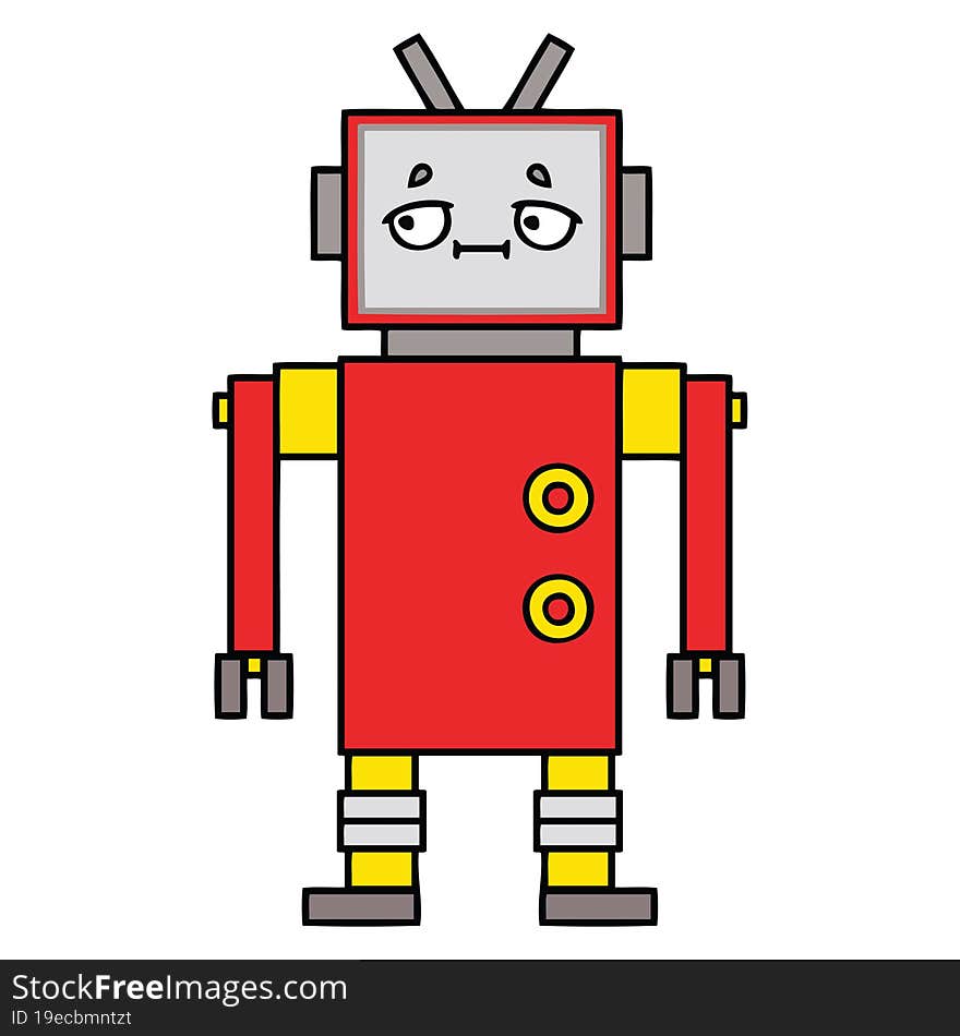 cute cartoon of a robot. cute cartoon of a robot