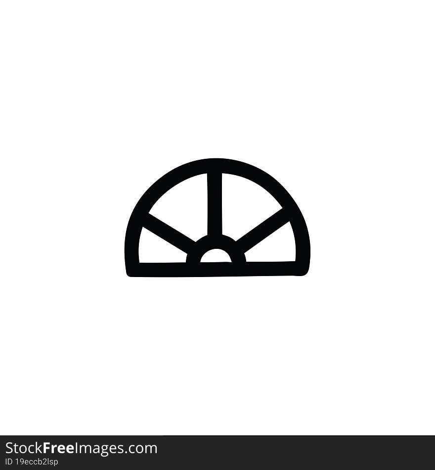 protractor math equipment icon symbol