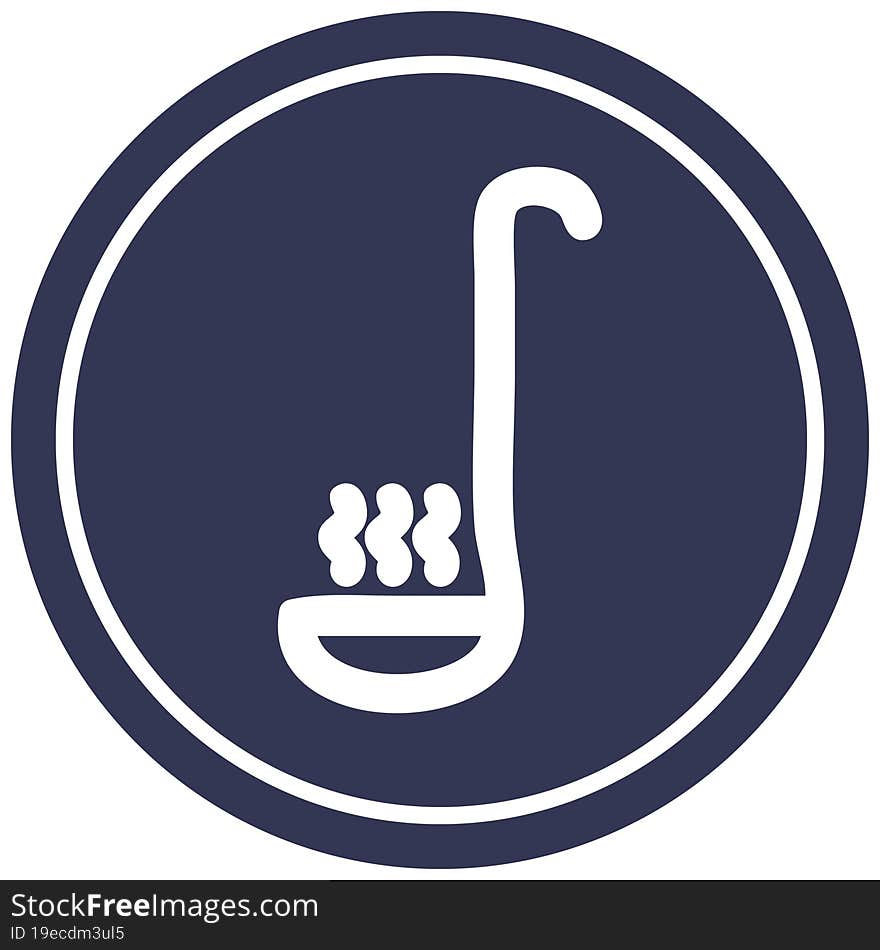 Soup Ladle Circular Icon