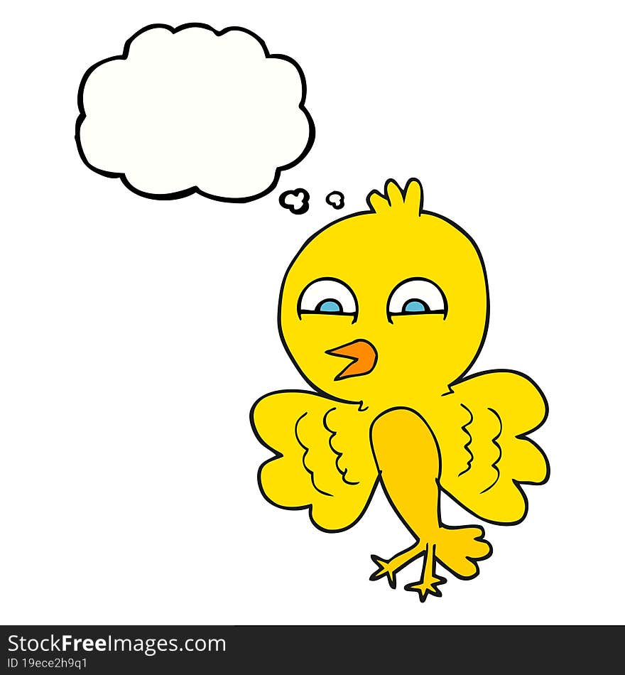 Thought Bubble Cartoon Bird