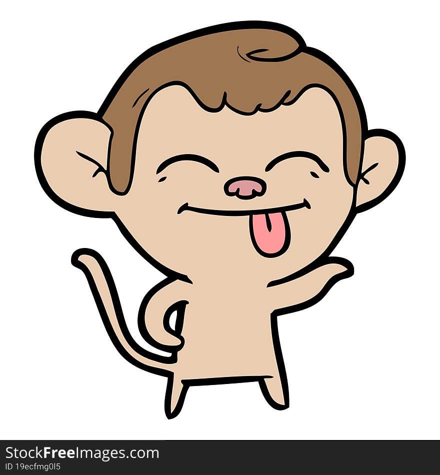 funny cartoon monkey. funny cartoon monkey