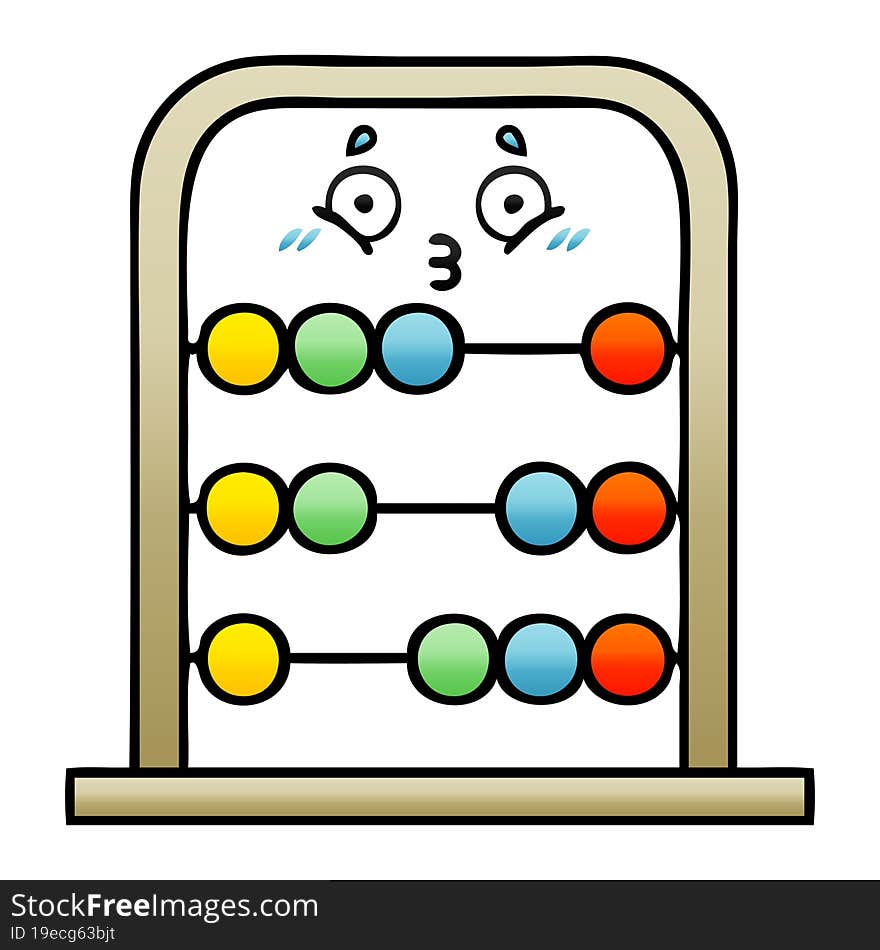 gradient shaded cartoon abacus