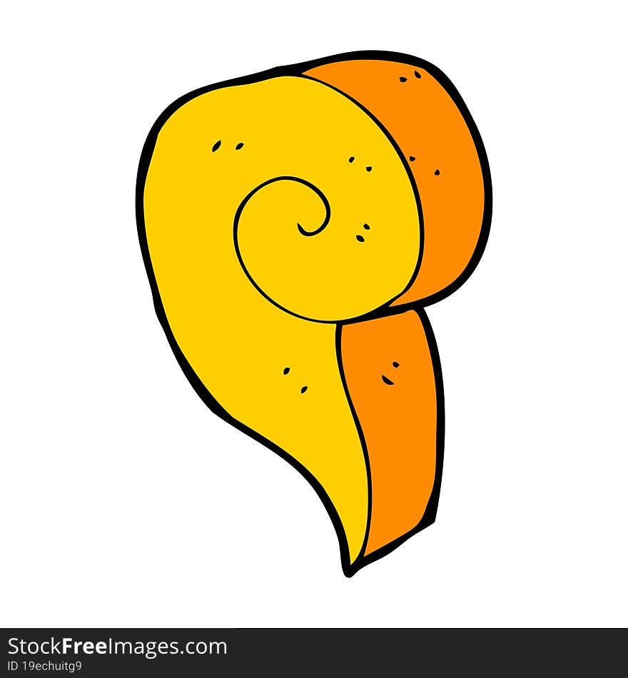 cartoon decorative swirl symbol