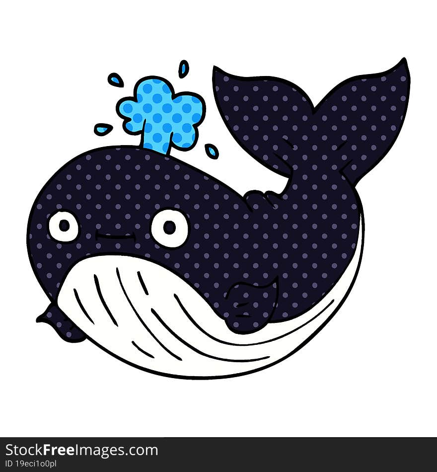 Cartoon Doodle Whale