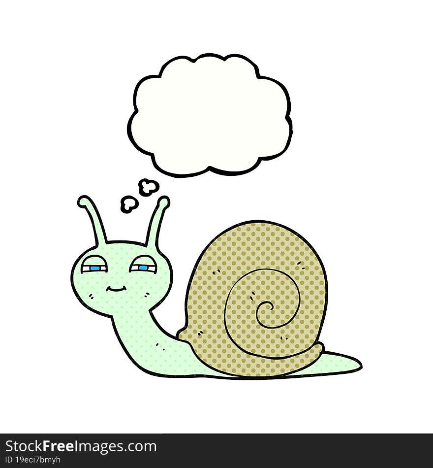 Thought Bubble Cartoon Cute Snail