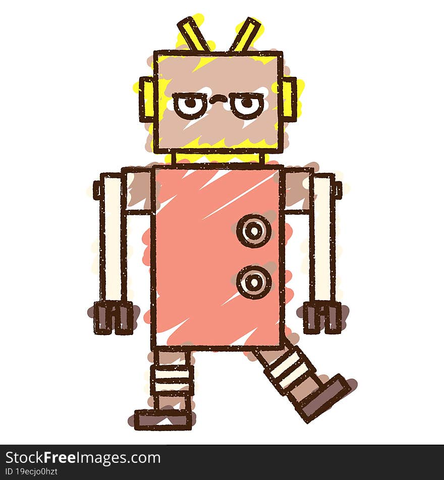 Robot Chalk Drawing