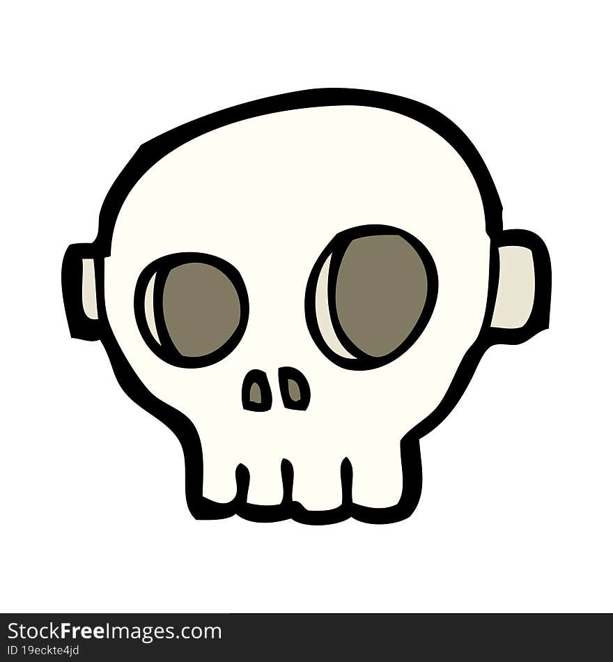 cartoon spooky skull mask