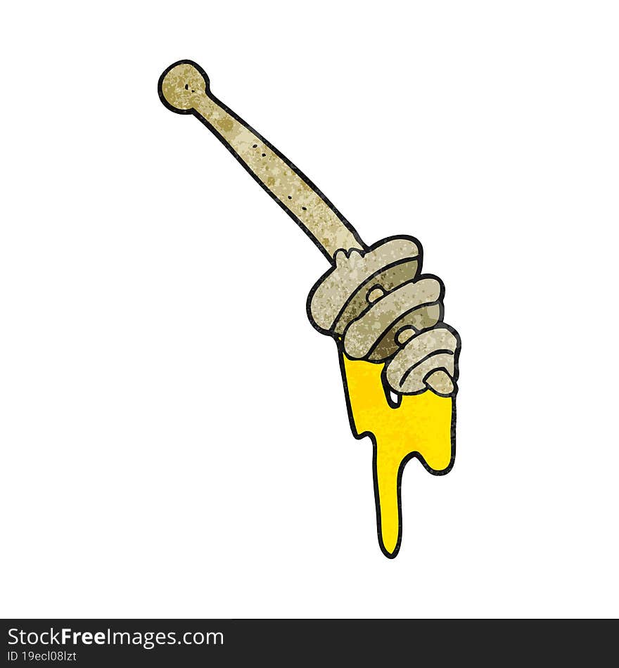 textured cartoon honey dipper