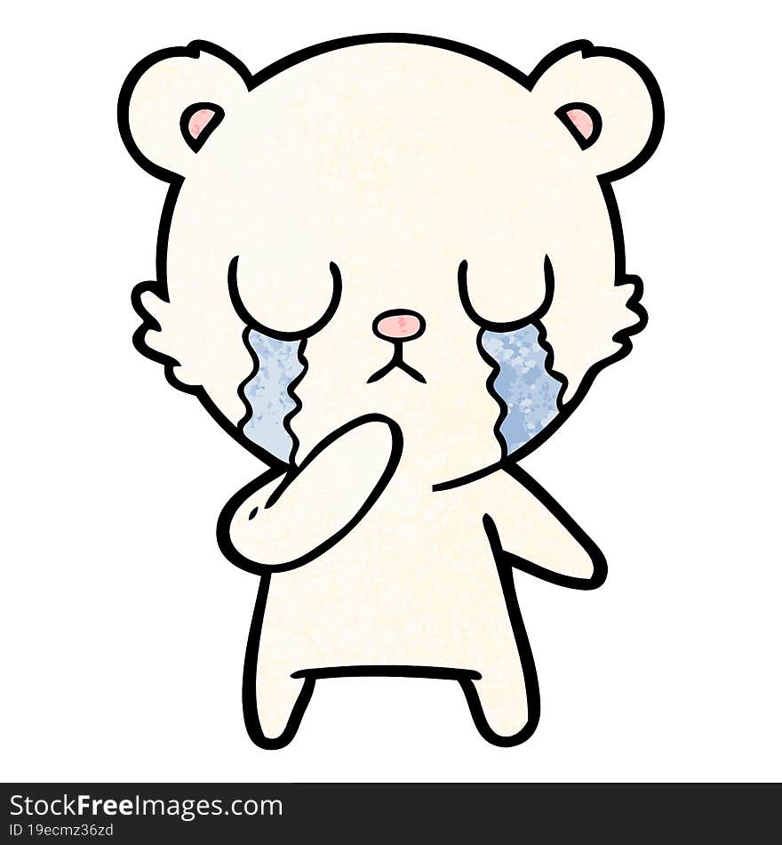 crying polar bear cartoon. crying polar bear cartoon