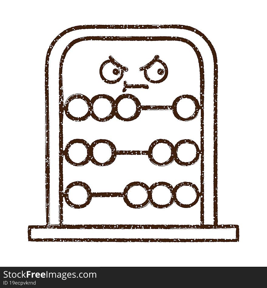 Abacus Charcoal Drawing