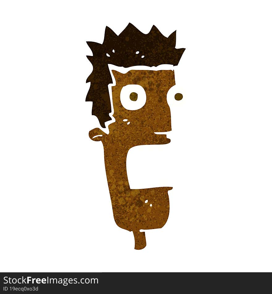 cartoon shocked man\'s face