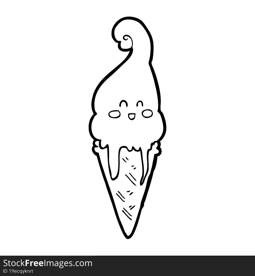 cartoon ice cream