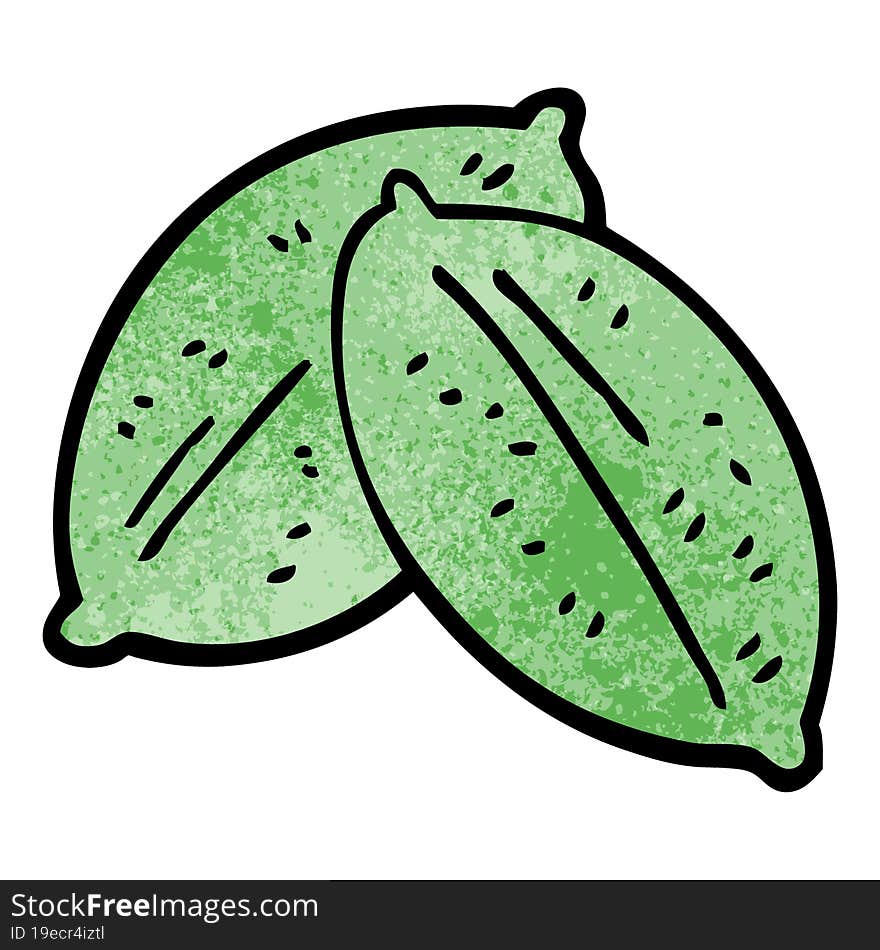 Cartoon Doodle Leaf