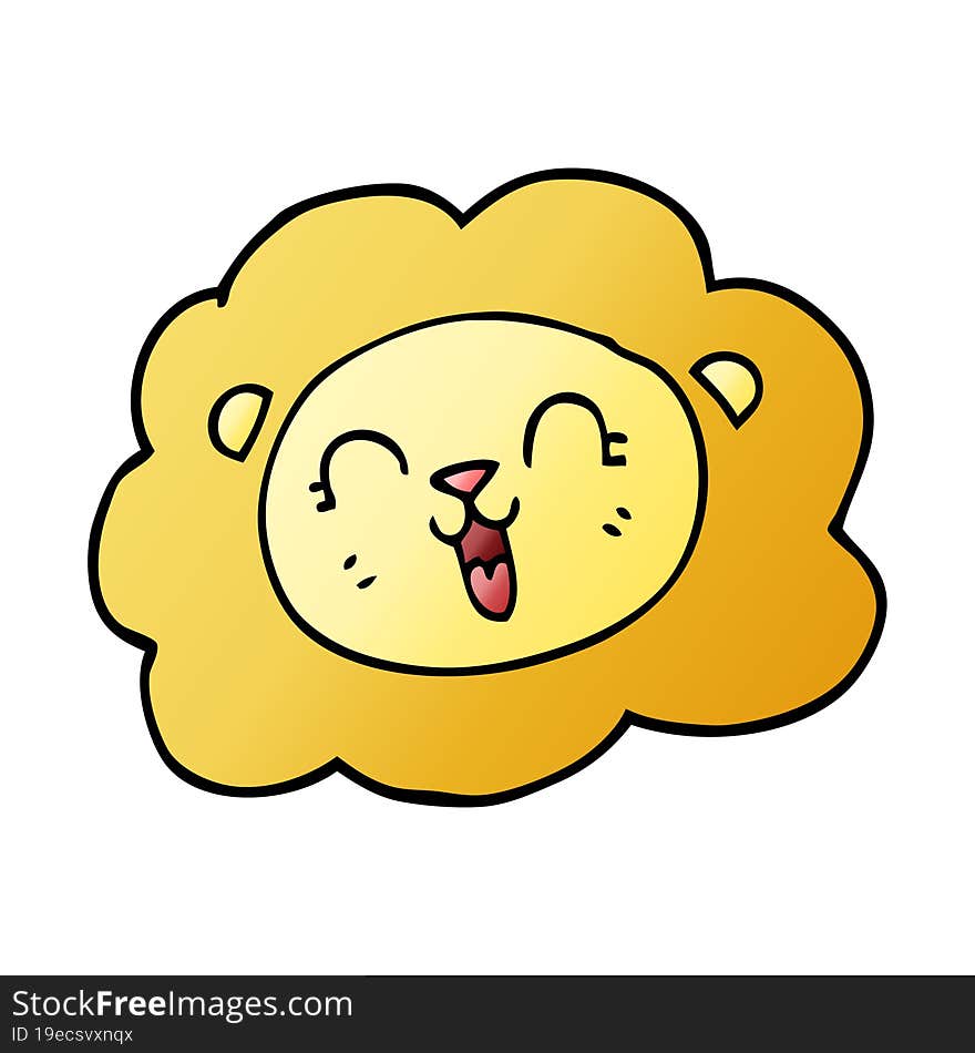 cartoon doodle lion