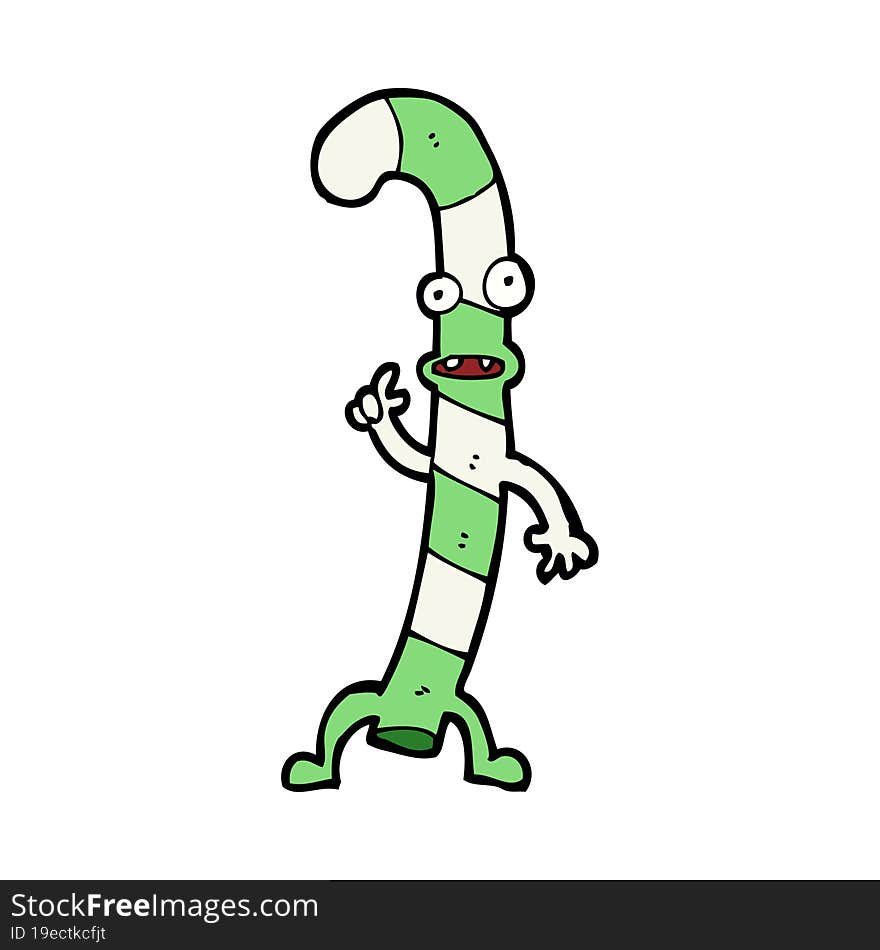 Cartoon Dancing Christmas Candy Cane