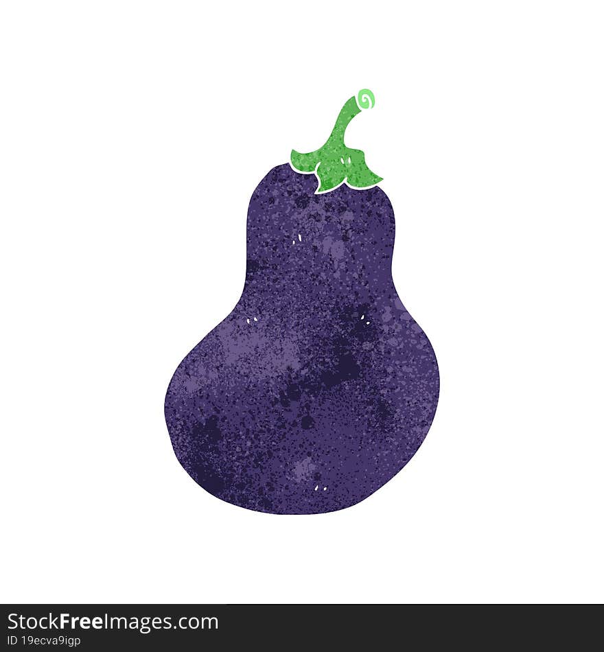 retro cartoon eggplant