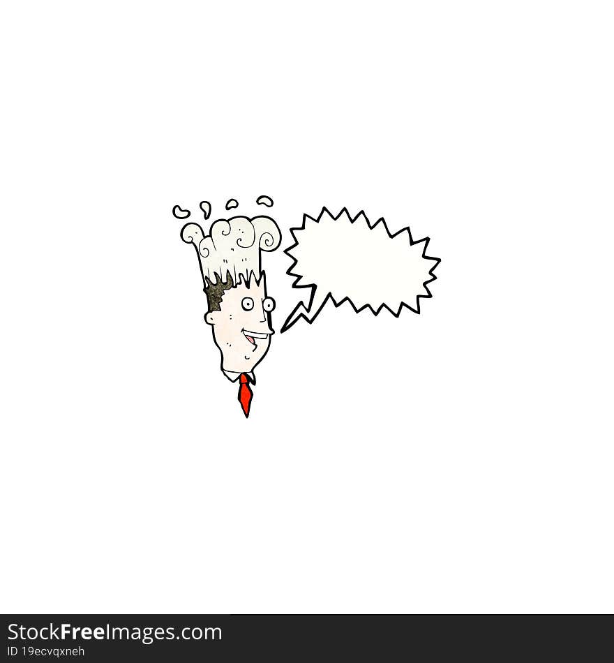 cartoon exploding head man